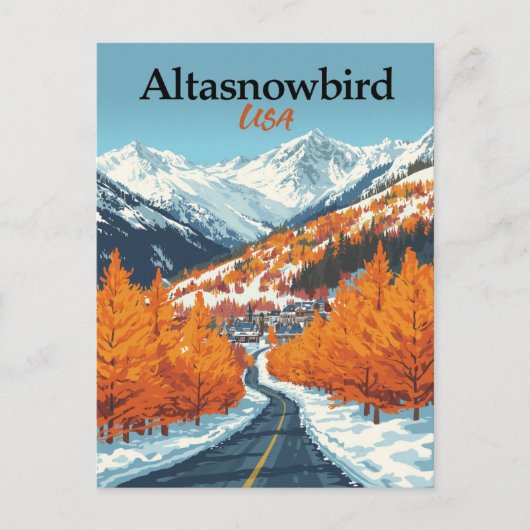 Alta Snowbird Ski Utah Bergen Briefkaart (Voorkant)