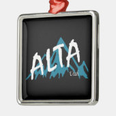 Alta Utah-gebergte Metalen Ornament (Links)