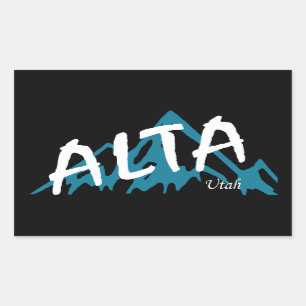 Alta Utah-gebergte Rechthoekige Sticker