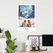 Alta Utah Ski Avonturenposter - Wasatch Range Poster (Thuiskantoor)