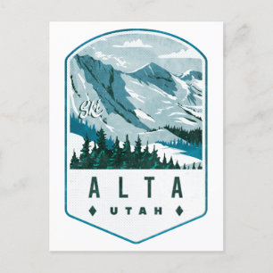 Alta Utah Ski Badge Briefkaart
