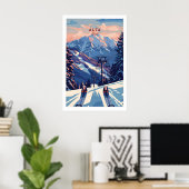 Alta Utah Ski Lift Bergzicht Poster - Dramatisch (Thuiskantoor)