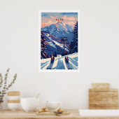Alta Utah Ski Lift Bergzicht Poster - Dramatisch (Keuken)