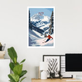 Alta Utah Ski-poster - Poedersneeuw Berg Wand Poster (Thuiskantoor)