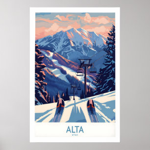 Alta Utah Ski Print - Wintersport Reisdecor 1