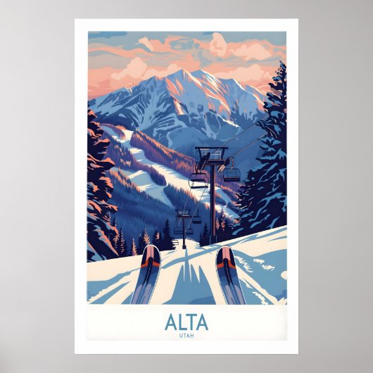 Alta Utah Ski Print - Wintersport Reisdecor 1 (Voorkant)