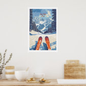Alta Utah Ski Uitzicht vanaf de hellingen Print -  (Keuken)