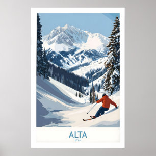 Alta Utah Skien Avontuur Print - Wasatch