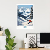 Alta Utah Skien Avontuur Print - Wasatch (Thuiskantoor)