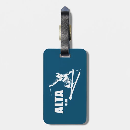 Alta Utah Skier Bagagelabel (Achterkant verticaal)