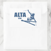 Alta Utah Skier Rechthoekige Sticker (Tas)