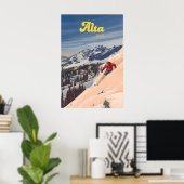 Alta Utah Skigebied Reisposter Poster (Thuiskantoor)