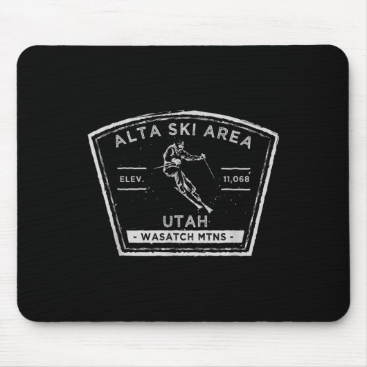 Alta Utah Sneeuw Skilopen Muismat (Voorkant)