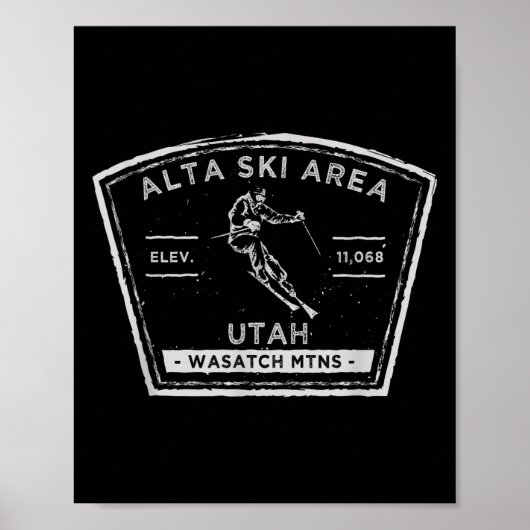 Alta Utah Sneeuwskiën  Poster (Voorkant)