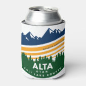 Alta Utah Wasatch Mountains Blikjeskoeler (Blikje Voorkant)