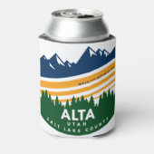 Alta Utah Wasatch Mountains Blikjeskoeler (Blikje Achterkant)