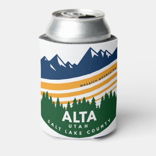 Alta Utah Wasatch Mountains Blikjeskoeler (Blikje Achterkant)