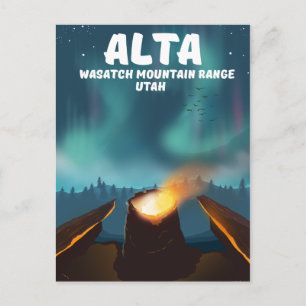 Alta Wasatch bergketen Utah Briefkaart