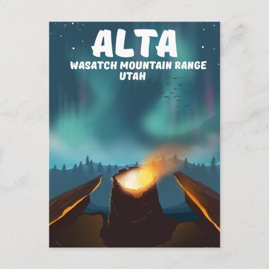 Alta Wasatch bergketen Utah Briefkaart (Voorkant)
