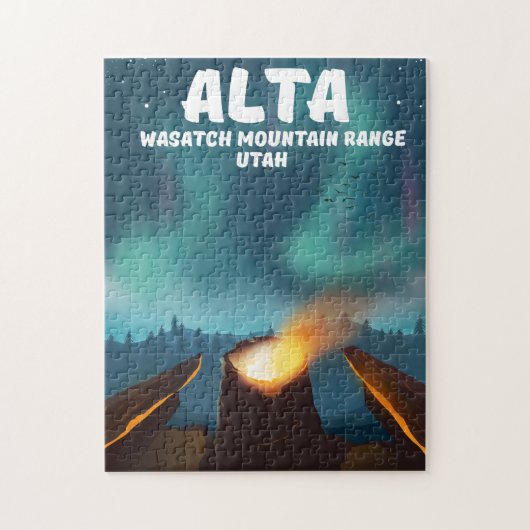 Alta Wasatch bergketen Utah Legpuzzel (Verticaal)