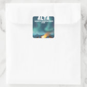 Alta Wasatch bergketen Utah Vierkante Sticker (Tas)