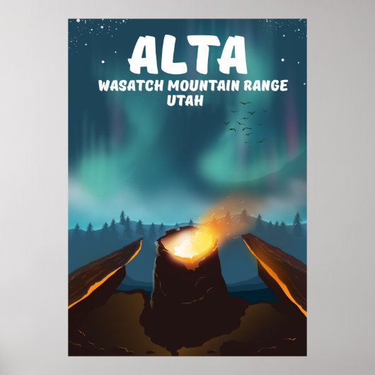 Alta Wasatch Mountain Range Utah Poster (Voorkant)