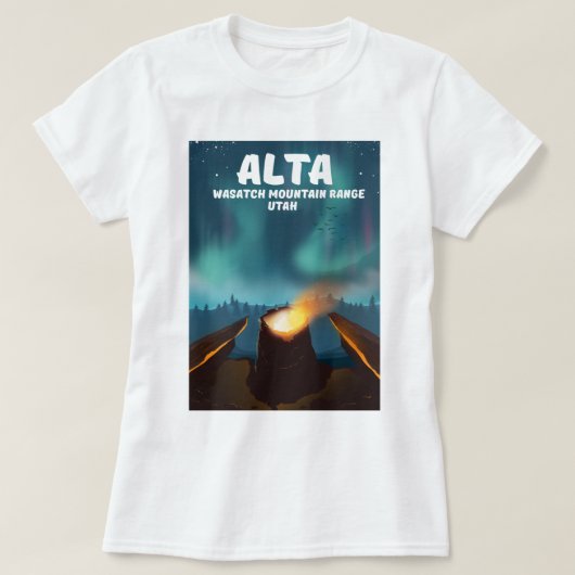 Alta Wasatch Mountain Range Utah T-shirt (Design voorkant)