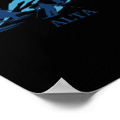 Alta Wyoming Ski Resort Skiër Poster (Hoek)