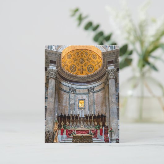 Altaar in het Pantheon - Rome, Italië Briefkaart (Staand voorkant)