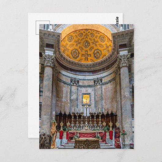 Altaar in het Pantheon - Rome, Italië Briefkaart (Voorkant / Achterkant)