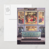 Altaar met het afschilderen van de Triptiek Briefkaart (Voorkant / Achterkant)