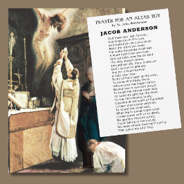 Altaarjongensgebed voor katholieke priesterroeping notitiekaartje