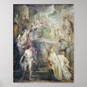 Altaarstuk van de kerk poster
