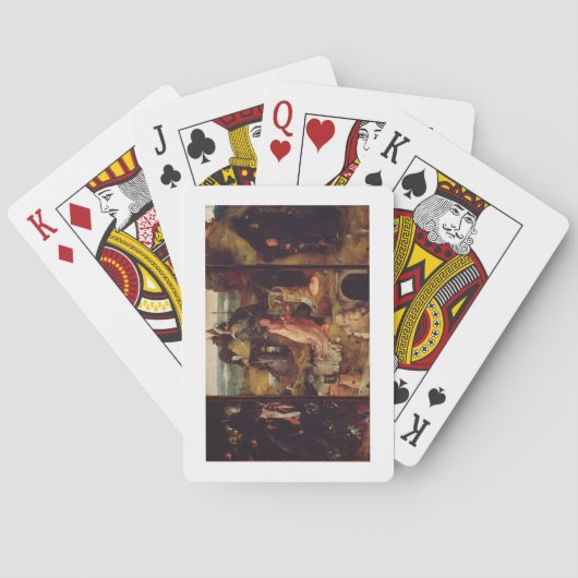 Altaarstuk van de kluizenaars (olieverf op paneel) pokerkaarten (Achterkant)