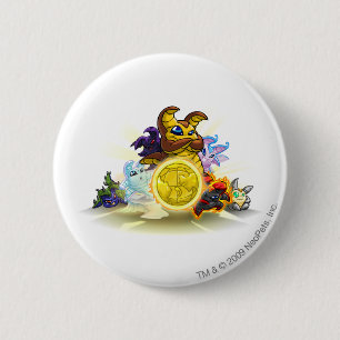 Altador Cup 2010 Groep Yooyu Ronde Button 5,7 Cm