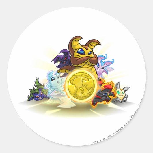 Altador Cup 2010 Groep Yooyu Ronde Sticker (Voorkant)