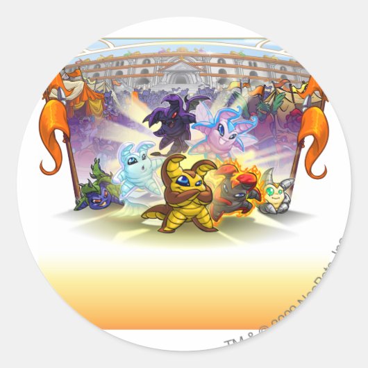 Altador Cup 2010 Ronde Sticker (Voorkant)