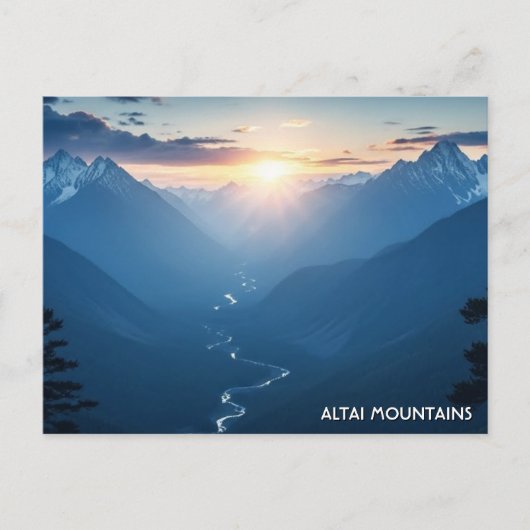 Altai-gebergte Mongolië reizen Briefkaart (Voorkant)