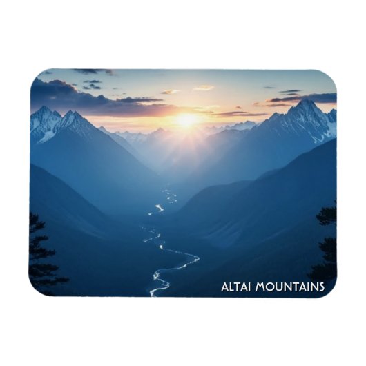 Altai-gebergte Mongolië reizen Magneet (Horizontaal)