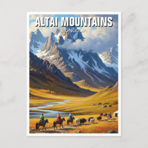 Altai Mountain Mongolië reizen Briefkaart