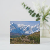 Altai Mountains, schilderachtig foto, met opschrif Briefkaart (Staand voorkant)