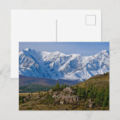 Altai Mountains, schilderachtig foto, met opschrif Briefkaart (Voorkant / Achterkant)