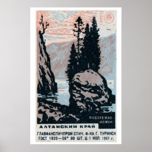 Altai-regio Landschap Luciferdoosje Kunstprint, Ru Poster