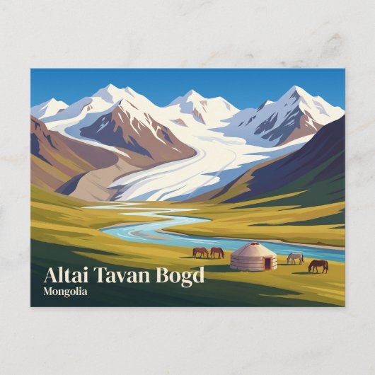 Altai Tavan Bogd Nationaal Park Mongolië Briefkaart (Voorkant)