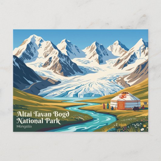 Altai Tavan Bogd Nationaal Park Mongolië Briefkaart (Voorkant)