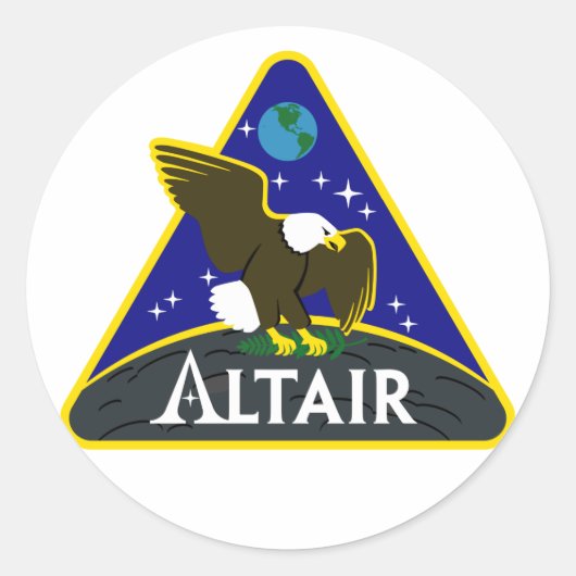 ALTAIR Lunar Exploration Vehicle Ronde Sticker (Voorkant)