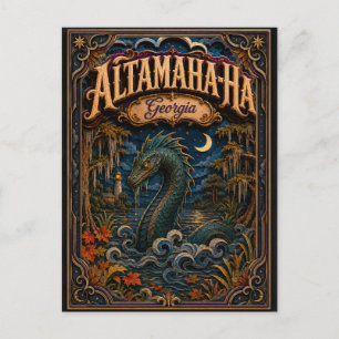 Altamaha-ha Georgia Popcut Legenden Briefkaart