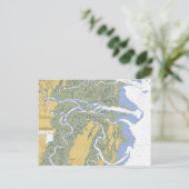 Altamaha River, Darien, Briefkaart Nautical Chart  (Staand voorkant)