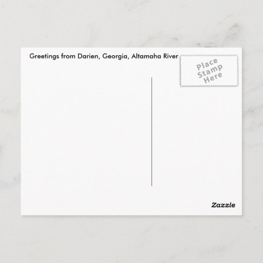 Altamaha River, Darien, Briefkaart Nautical Chart  (Achterkant)