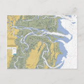 Altamaha River, Darien, Briefkaart Nautical Chart  (Voorkant)